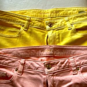 Pant yellow, pink size 10 Michael kors jeans